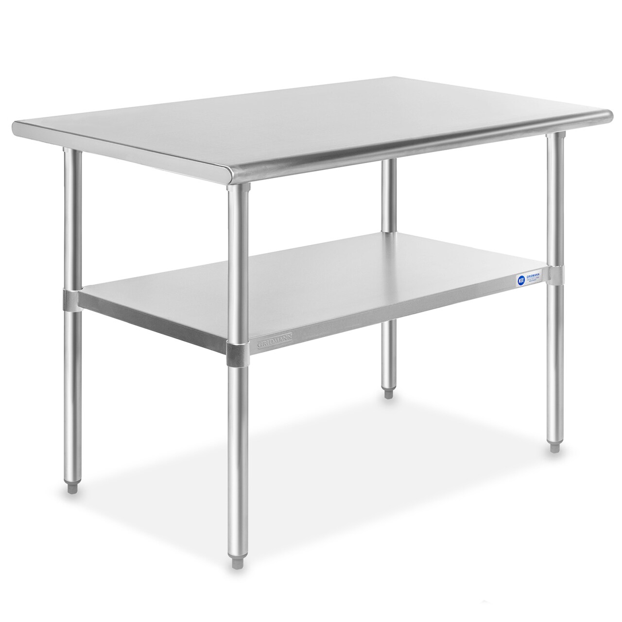 GRIDMANN Stainless Steel Work Table, NSF Commercial Kitchen Prep Table with Under Shelf for Restaurant and Home